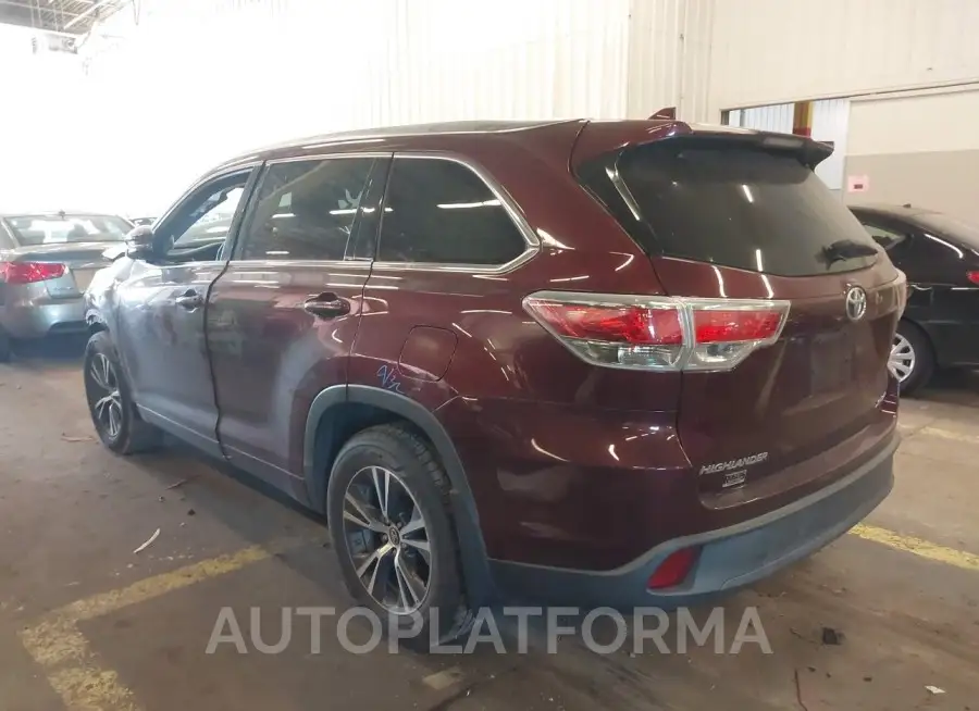 TOYOTA HIGHLANDER 2016 vin 5TDJKRFH0GS301407 from auto auction Iaai