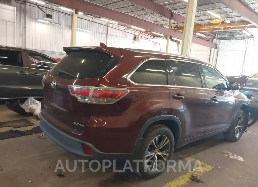 TOYOTA HIGHLANDER 2016 vin 5TDJKRFH0GS301407 from auto auction Iaai