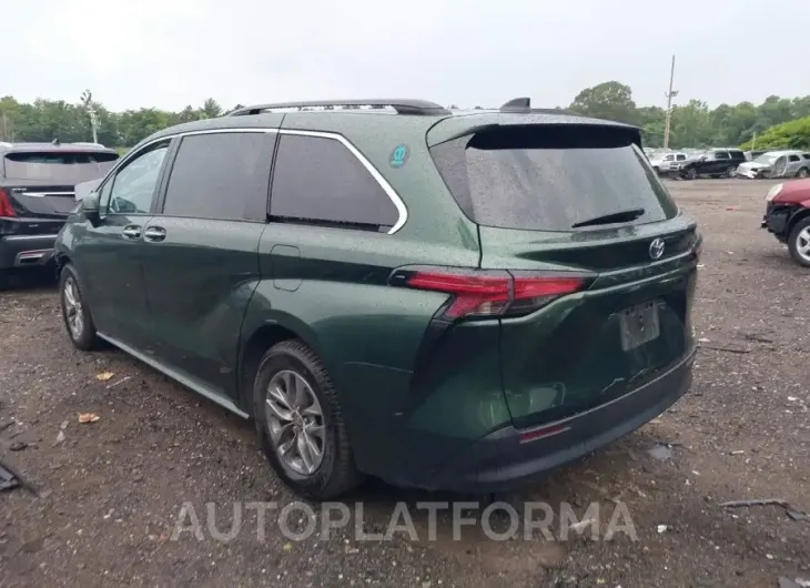 TOYOTA SIENNA 2022 vin 5TDYRKEC5NS135499 from auto auction Iaai