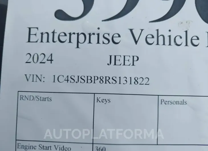 JEEP WAGONEER L 2024 vin 1C4SJSBP8RS131822 from auto auction Iaai