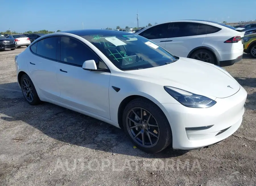 TESLA MODEL 3 2021 vin 5YJ3E1EA2MF923447 from auto auction Iaai