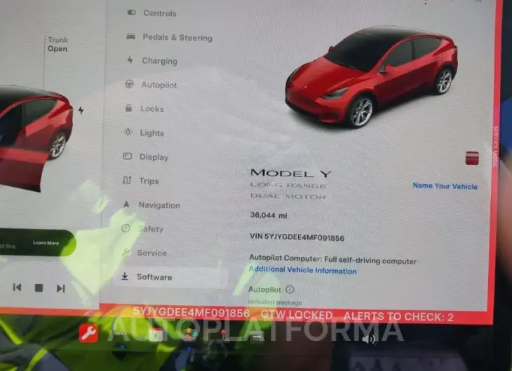 TESLA MODEL Y 2021 vin 5YJYGDEE4MF091856 from auto auction Iaai