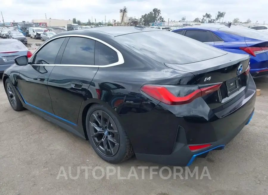 BMW I4 2023 vin WBY73AW09PFN89333 from auto auction Iaai