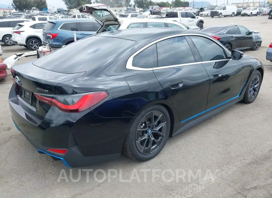 BMW I4 2023 vin WBY73AW09PFN89333 from auto auction Iaai