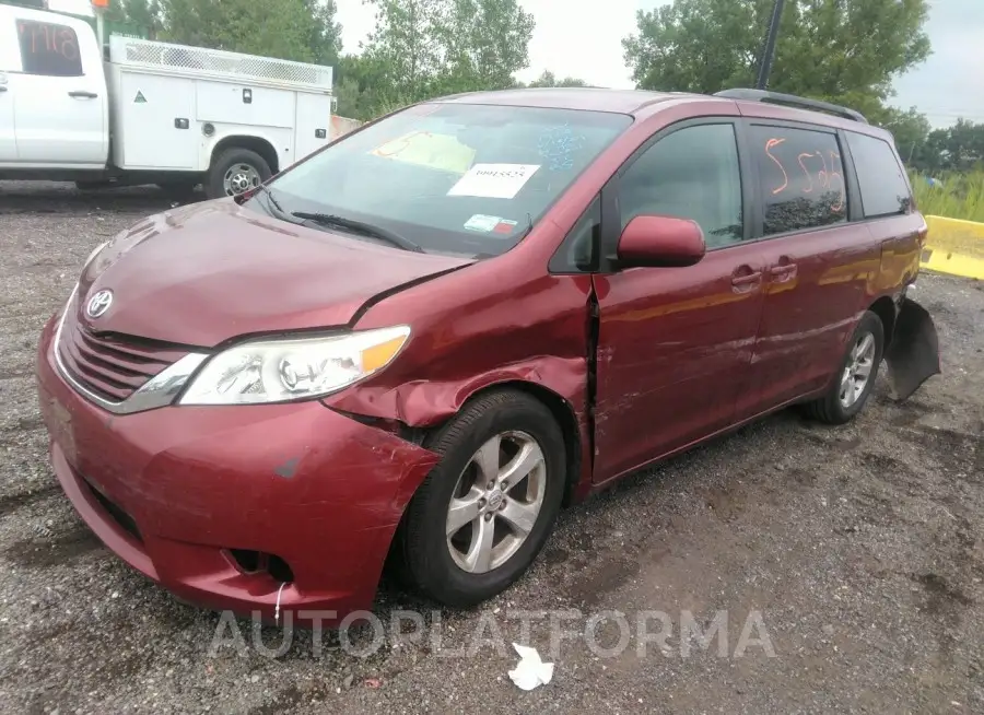 TOYOTA SIENNA 2017 vin 5TDKZ3DC2HS782766 from auto auction Iaai