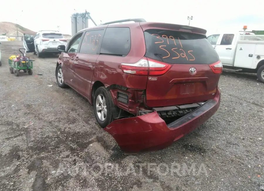 TOYOTA SIENNA 2017 vin 5TDKZ3DC2HS782766 from auto auction Iaai