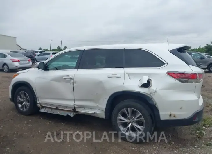 TOYOTA HIGHLANDER 2016 vin 5TDZKRFH3GS135077 from auto auction Iaai