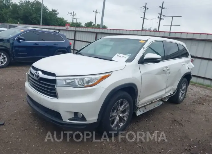 TOYOTA HIGHLANDER 2016 vin 5TDZKRFH3GS135077 from auto auction Iaai