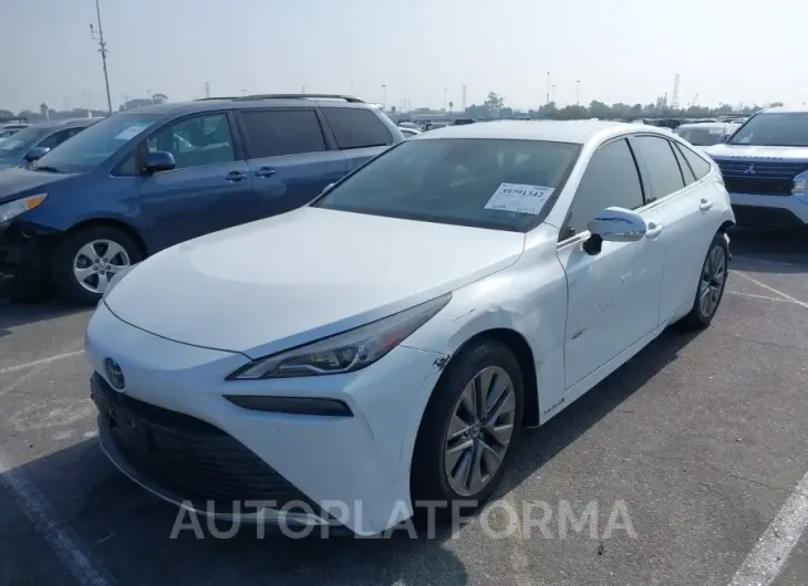 TOYOTA MIRAI 2022 vin JTDAAAAA2NA005765 from auto auction Iaai