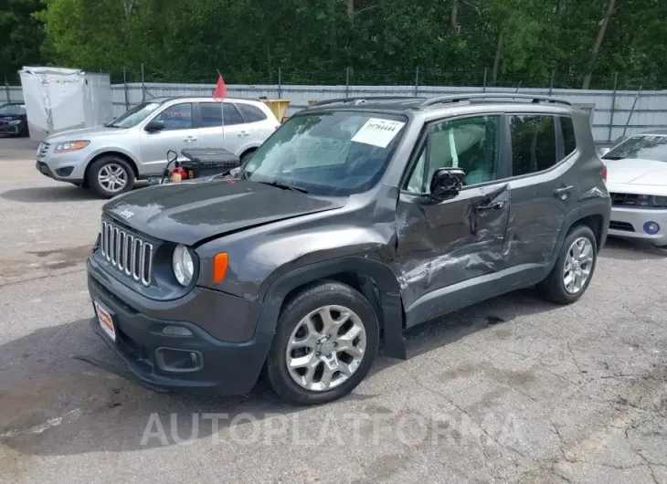 JEEP RENEGADE 2016 vin ZACCJABT5GPD59596 from auto auction Iaai