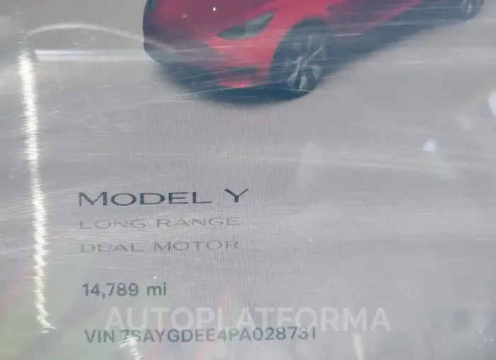 TESLA MODEL Y 2023 vin 7SAYGDEE4PA028731 from auto auction Iaai