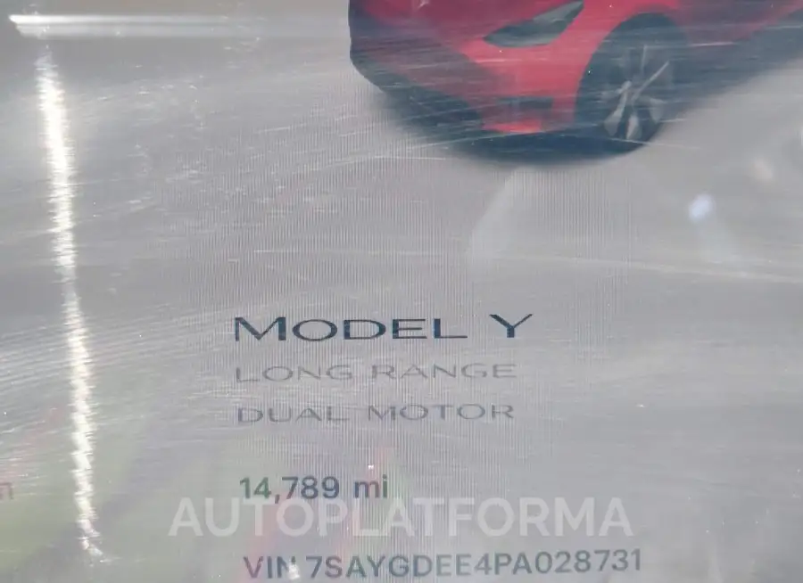 TESLA MODEL Y 2023 vin 7SAYGDEE4PA028731 from auto auction Iaai