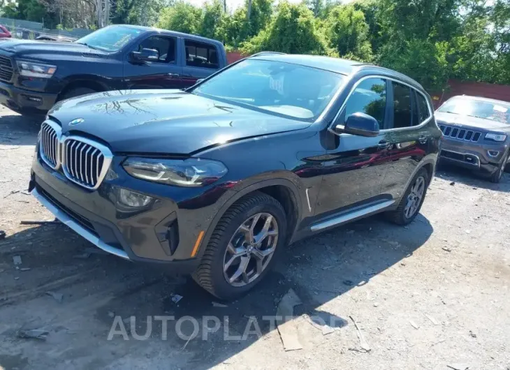 BMW X3 2022 vin 5UX53DP07N9K12244 from auto auction Iaai