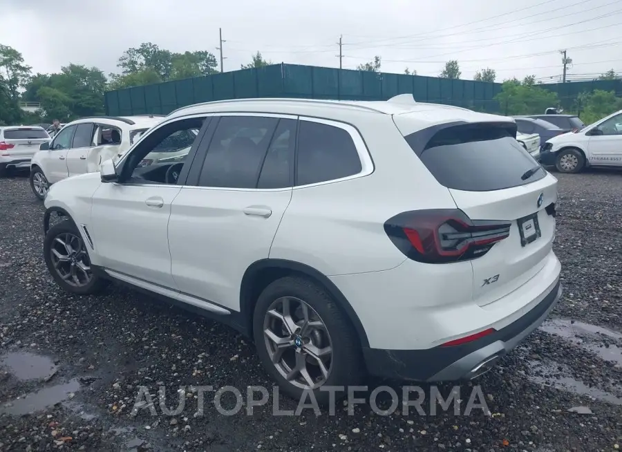 BMW X3 2022 vin 5UX53DP08N9K65034 from auto auction Iaai