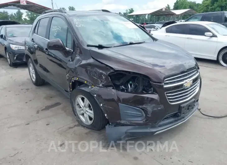 CHEVROLET TRAX 2016 vin KL7CJPSB0GB604466 from auto auction Iaai