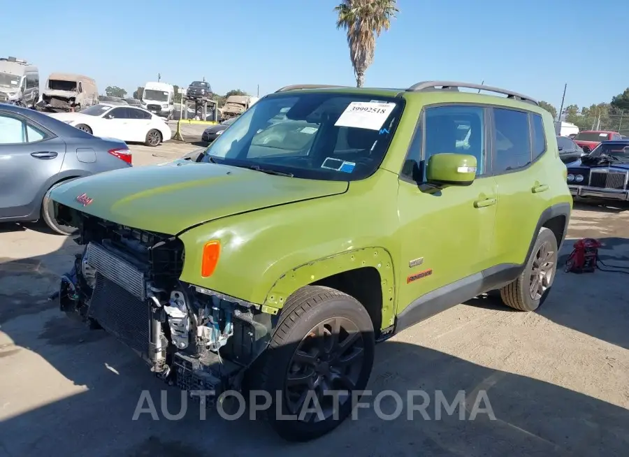 JEEP RENEGADE 2016 vin ZACCJBBT3GPD77052 from auto auction Iaai