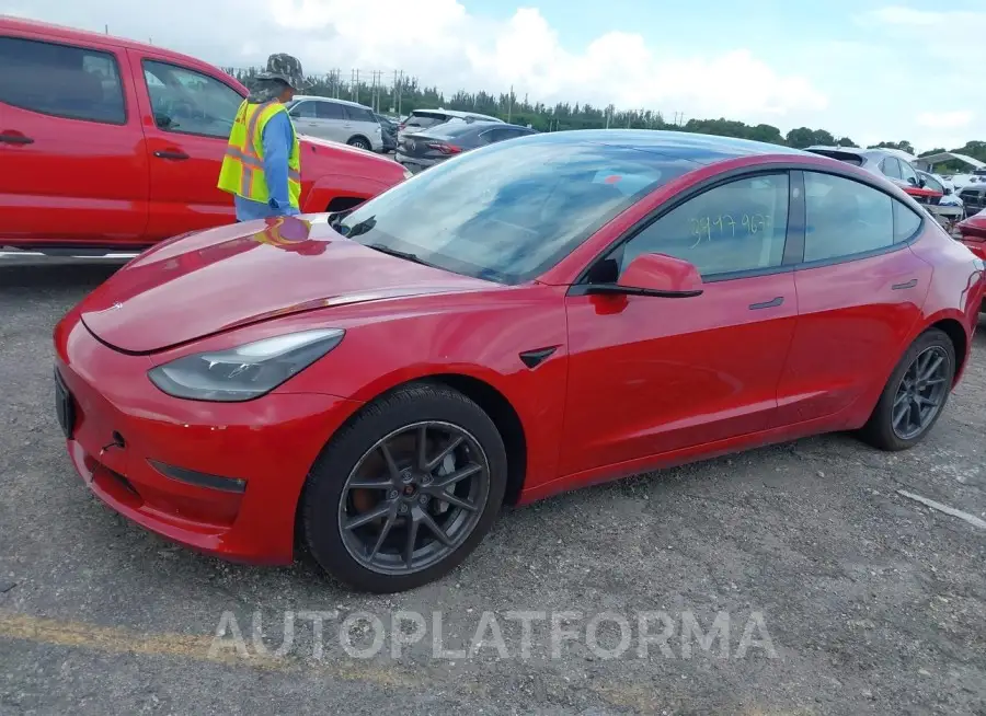 TESLA MODEL 3 2022 vin 5YJ3E1EB0NF186906 from auto auction Iaai