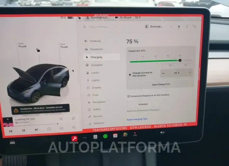 TESLA MODEL Y 2024 vin 7SAYGAEE3RF103780 from auto auction Iaai