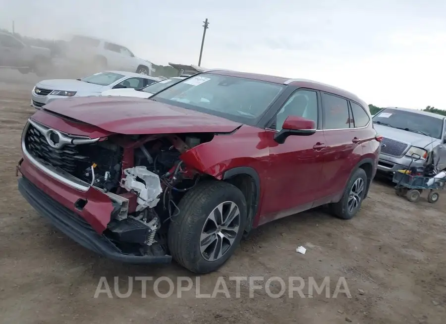 TOYOTA HIGHLANDER 2021 vin 5TDHZRBH5MS069351 from auto auction Iaai