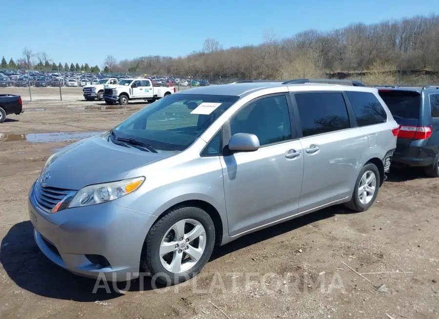 TOYOTA SIENNA 2015 vin 5TDKK3DCXFS571607 from auto auction Iaai