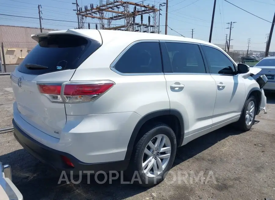 TOYOTA HIGHLANDER 2015 vin 5TDZARFH3FS016818 from auto auction Iaai