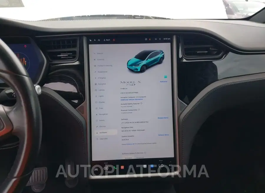 TESLA MODEL X 2018 vin 5YJXCAE23JF111991 from auto auction Iaai