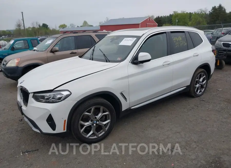 BMW X3 2022 vin 5UX53DP03N9N21984 from auto auction Iaai