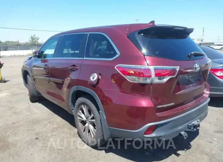 TOYOTA HIGHLANDER 2016 vin 5TDBKRFH9GS232608 from auto auction Iaai