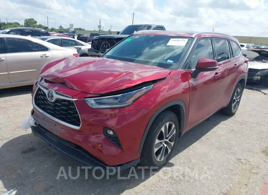 TOYOTA HIGHLANDER 2021 vin 5TDGZRAH1MS537959 from auto auction Iaai