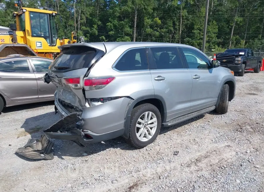 TOYOTA HIGHLANDER 2016 vin 5TDZKRFH4GS167651 from auto auction Iaai