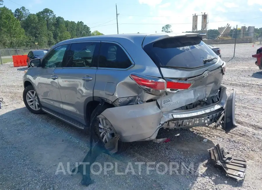 TOYOTA HIGHLANDER 2016 vin 5TDZKRFH4GS167651 from auto auction Iaai