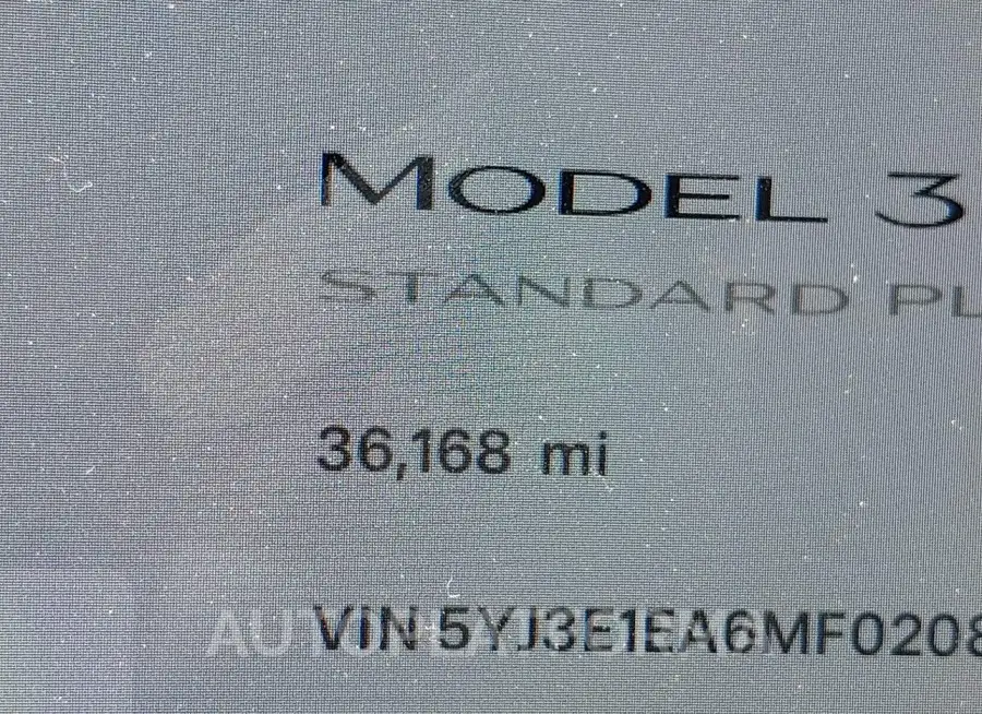 TESLA MODEL 3 2021 vin 5YJ3E1EA6MF020847 from auto auction Iaai