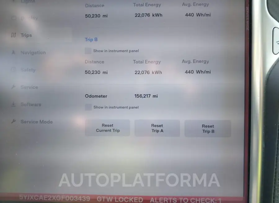 TESLA MODEL X 2016 vin 5YJXCAE2XGF003439 from auto auction Iaai