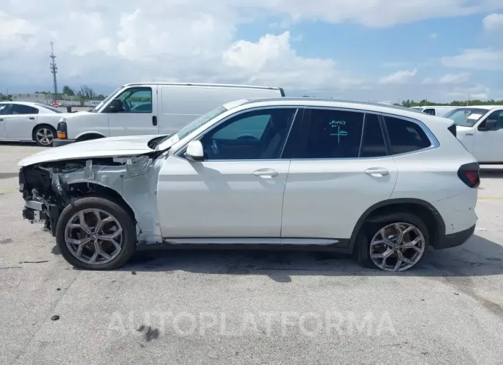 BMW X3 2022 vin 5UX43DP00N9J50441 from auto auction Iaai