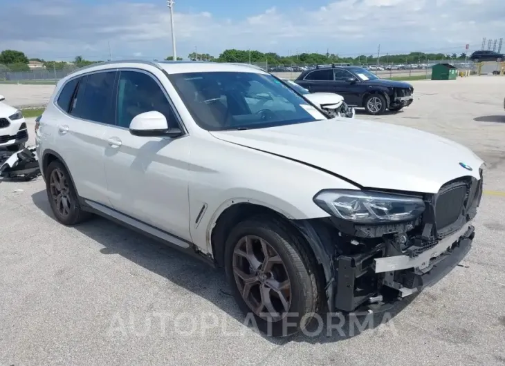 BMW X3 2022 vin 5UX43DP00N9J50441 from auto auction Iaai