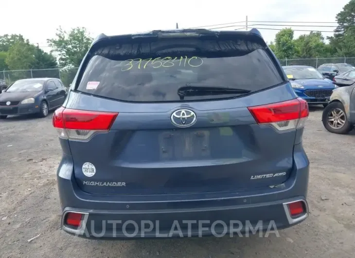 TOYOTA HIGHLANDER 2018 vin 5TDDZRFH6JS812202 from auto auction Iaai