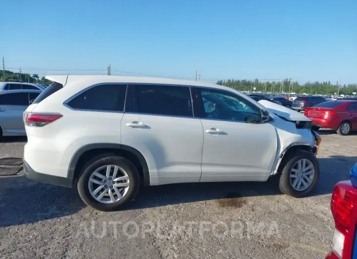 TOYOTA HIGHLANDER 2015 vin 5TDZARFH8FS015888 from auto auction Iaai