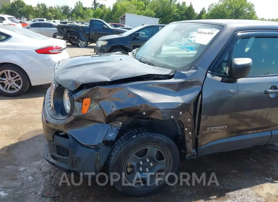 JEEP RENEGADE 2018 vin ZACCJBABXJPJ44895 from auto auction Iaai