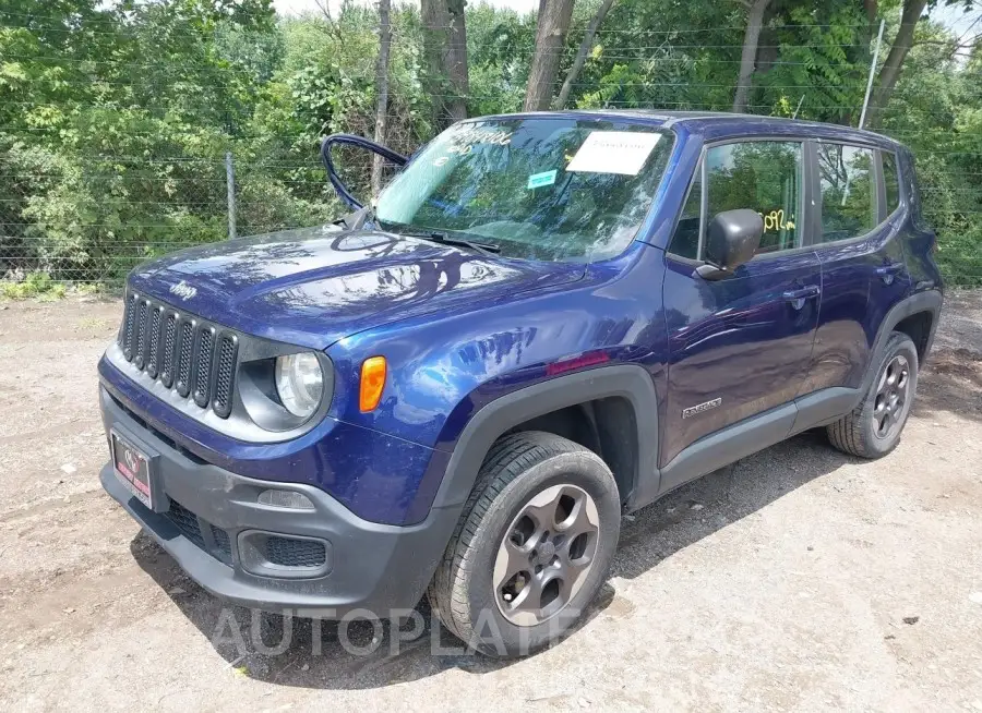 JEEP RENEGADE 2016 vin ZACCJBAT2GPC81205 from auto auction Iaai