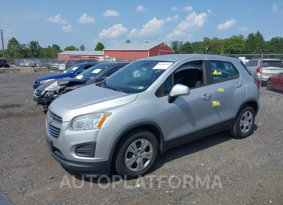 CHEVROLET TRAX 2016 vin 3GNCJKSB5GL262623 from auto auction Iaai