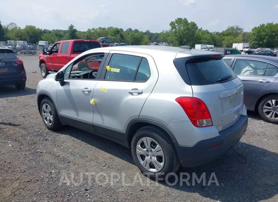 CHEVROLET TRAX 2016 vin 3GNCJKSB5GL262623 from auto auction Iaai