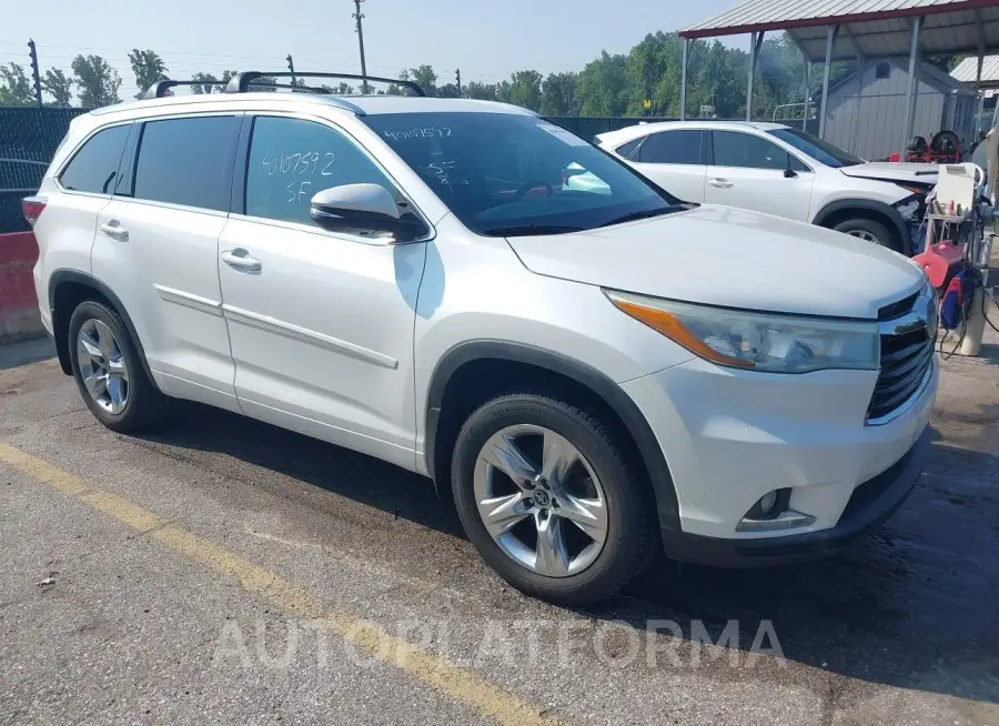 TOYOTA HIGHLANDER 2016 vin 5TDDKRFH9GS266573 from auto auction Iaai