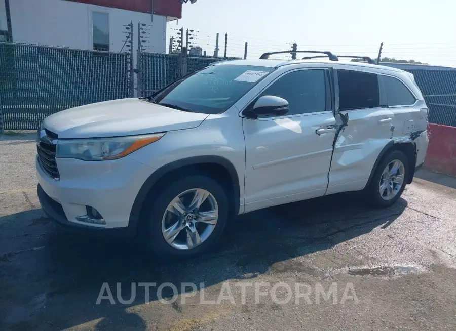 TOYOTA HIGHLANDER 2016 vin 5TDDKRFH9GS266573 from auto auction Iaai