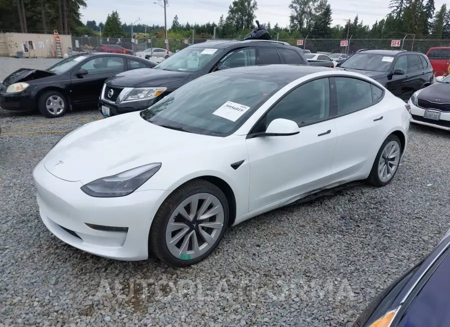 TESLA MODEL 3 2022 vin 5YJ3E1EB6NF210089 from auto auction Iaai