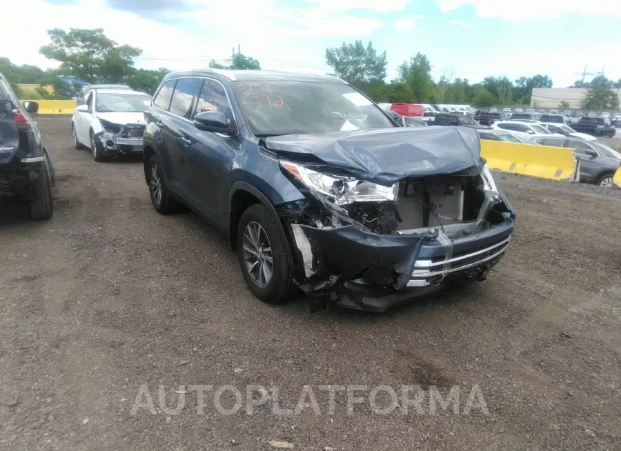 TOYOTA HIGHLANDER 2019 vin 5TDJZRFH1KS739616 from auto auction Iaai