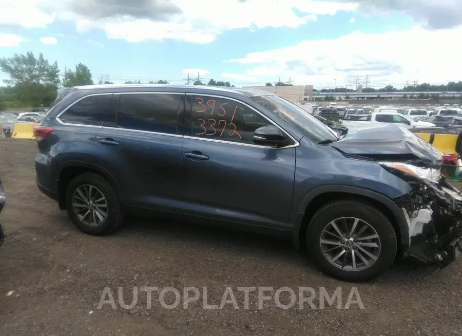 TOYOTA HIGHLANDER 2019 vin 5TDJZRFH1KS739616 from auto auction Iaai