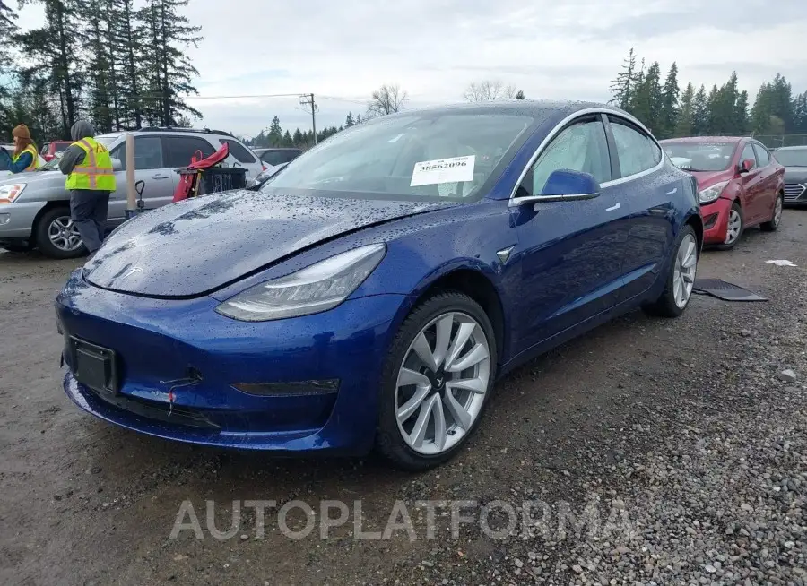 TESLA MODEL 3 2019 vin 5YJ3E1EAXKF543074 from auto auction Iaai