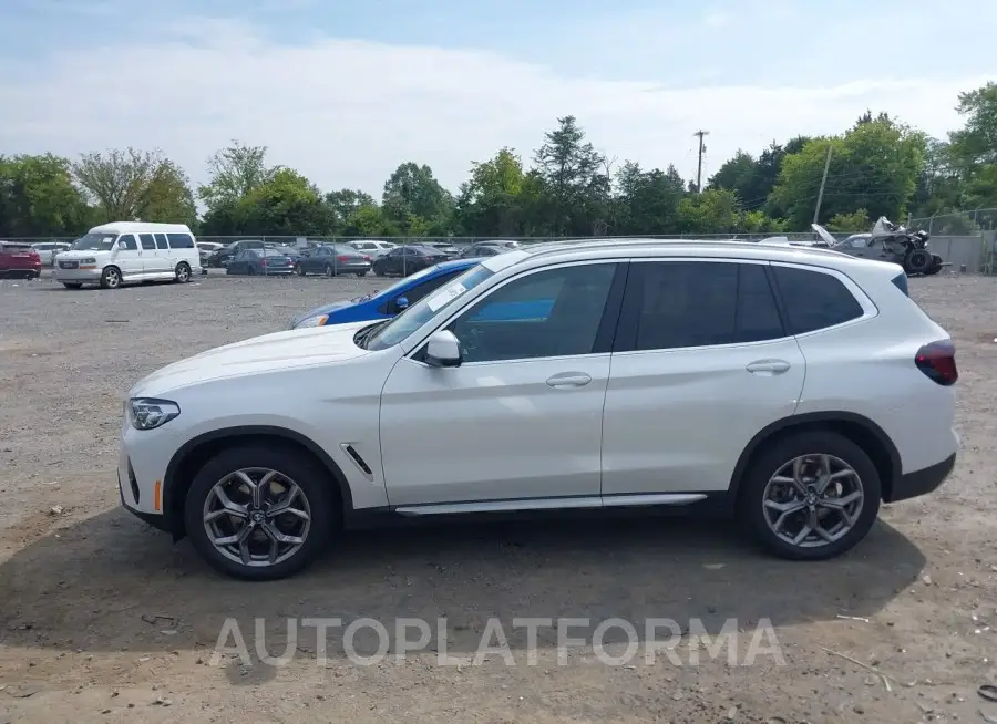 BMW X3 2022 vin 5UX53DP0XN9N42072 from auto auction Iaai