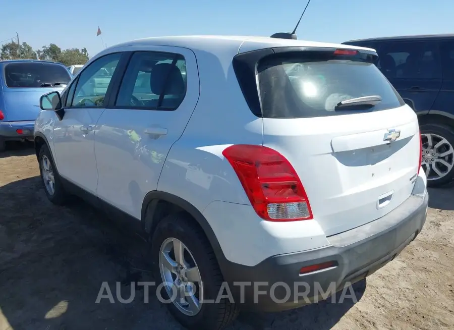 CHEVROLET TRAX 2016 vin KL7CJNSB5GB675571 from auto auction Iaai