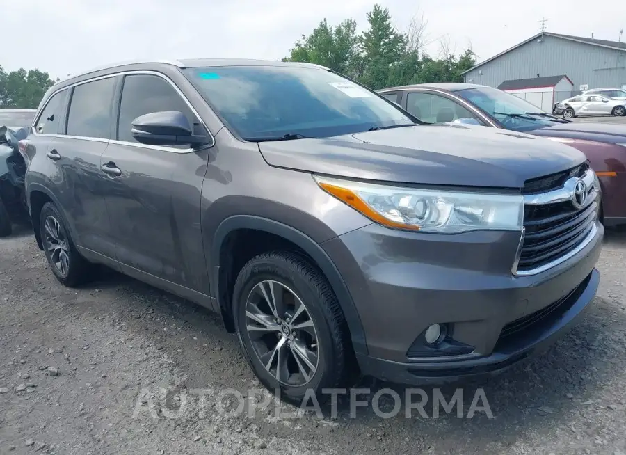 TOYOTA HIGHLANDER 2016 vin 5TDJKRFH0GS244822 from auto auction Iaai